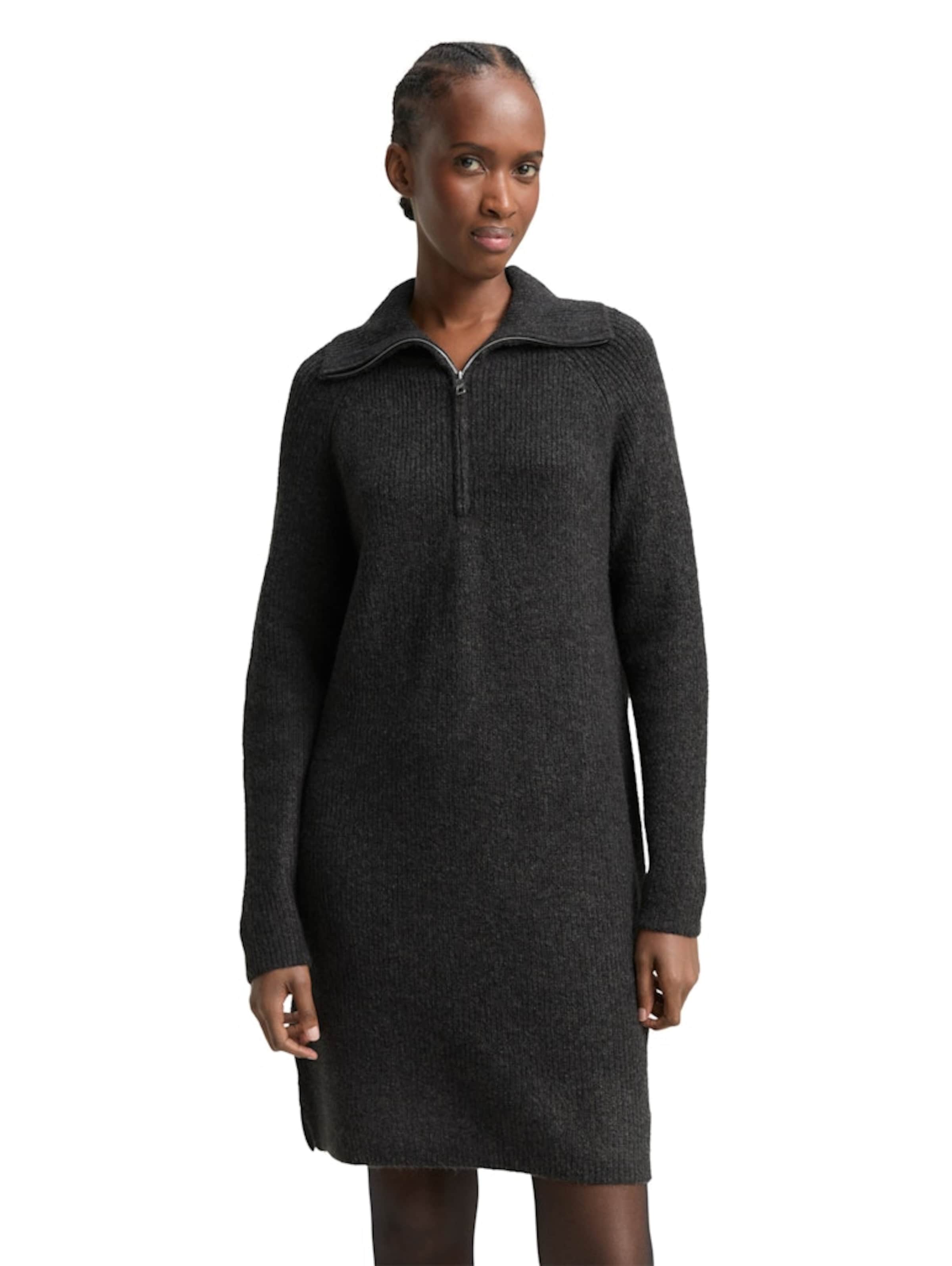 pilka TOM TAILOR DENIM Megzta suknelė: priekis