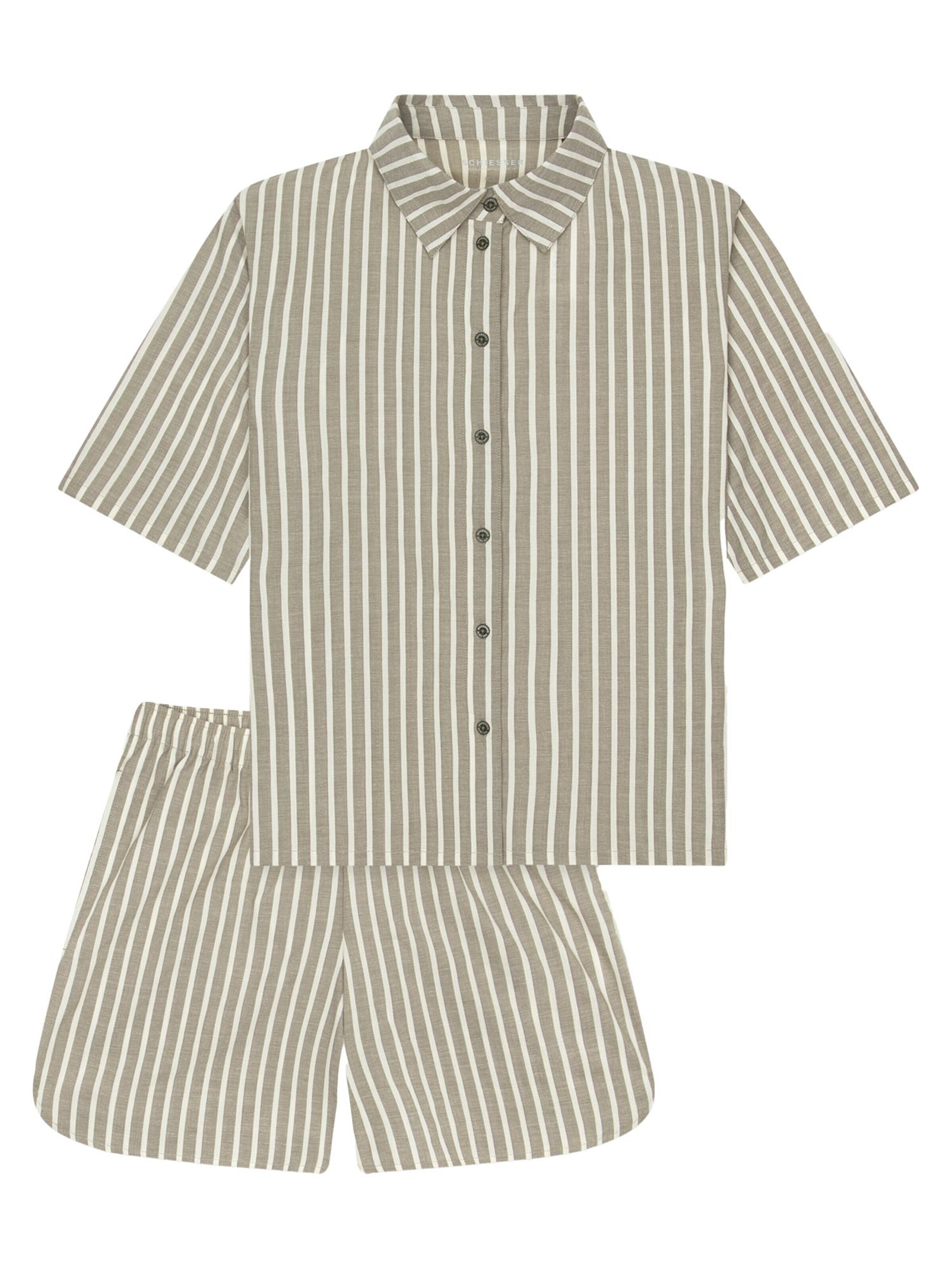 Pyjama 'Selected Premium' SCHIESSER en beige : devant