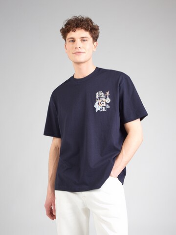 GUESS - Camiseta en azul: frente