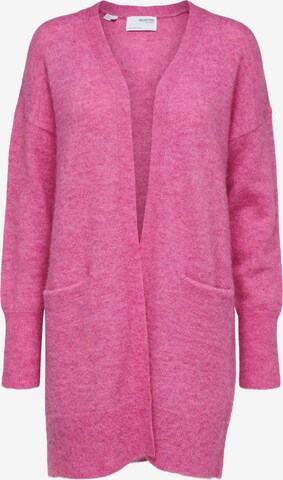 Selected Femme Petite Gebreid vest 'Lulu' in Roze: voorkant