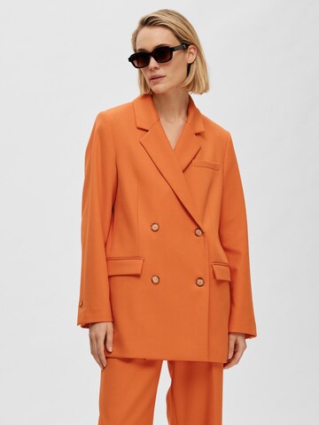 Selected Femme Curve Blazer 'Nella' in Orange