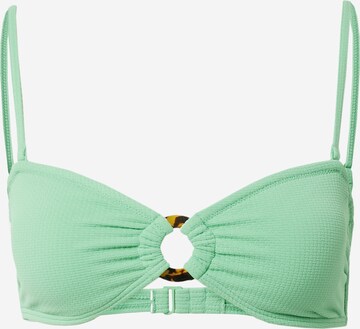 ROXY Bandeau Athletic Bikini Top in Green: front