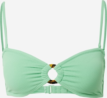 Bandeau Hauts de bikini sport ROXY en vert : devant
