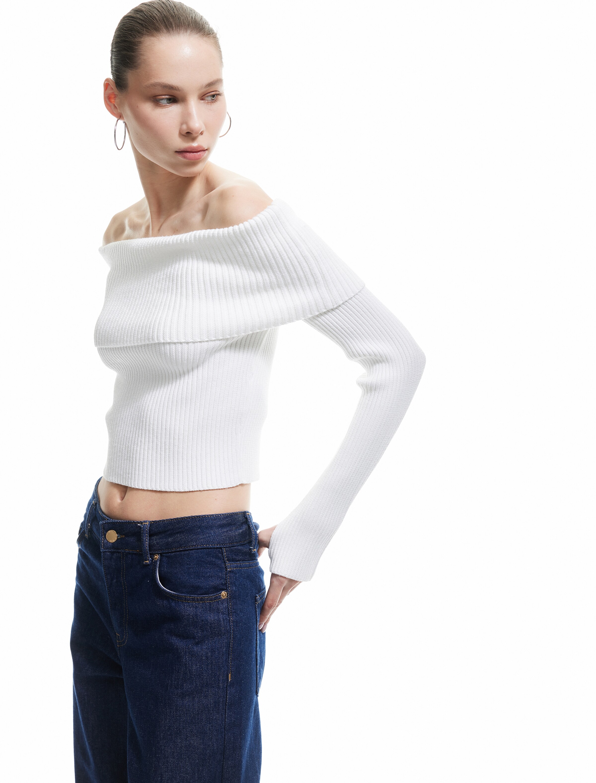 Koton Pullover in Weiß: Vorderseite