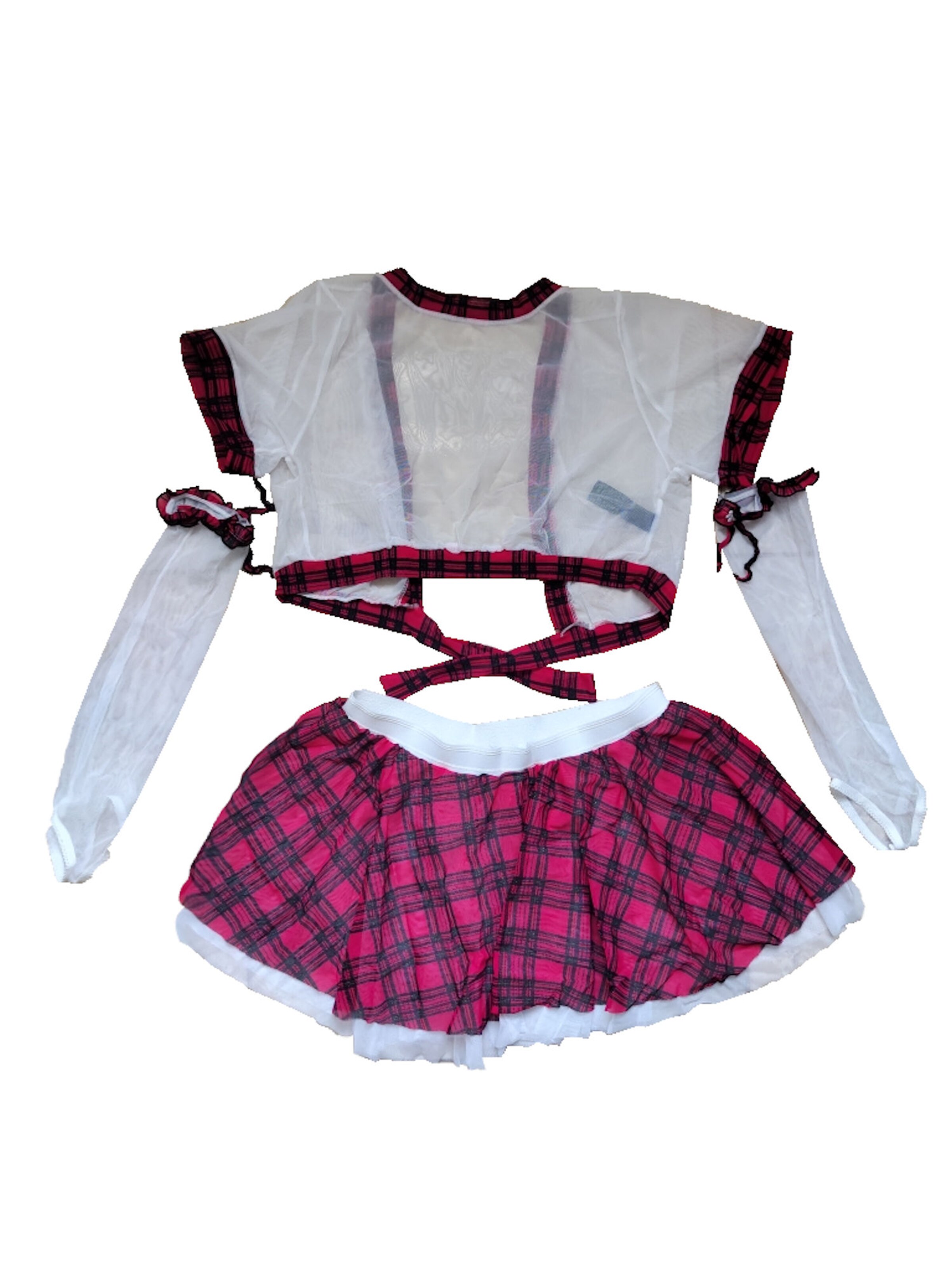 Hamana Negligee 'Schulmädchen Set' in Red