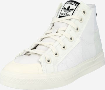 ADIDAS ORIGINALS - Sapatilhas altas 'Parley Nizza' em branco: frente