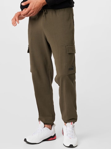 PUMA Tapered Cargo Pants 'Power' in Green: front