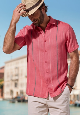 JOHN DEVIN Regular fit Button Up Shirt in Red: front
