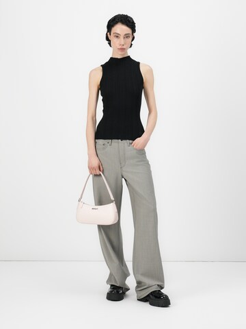 HUGO Stricktop 'Sarepilk' in Schwarz