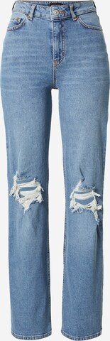 PIECES Regular Jeans 'HOLLY' i blå: framsida