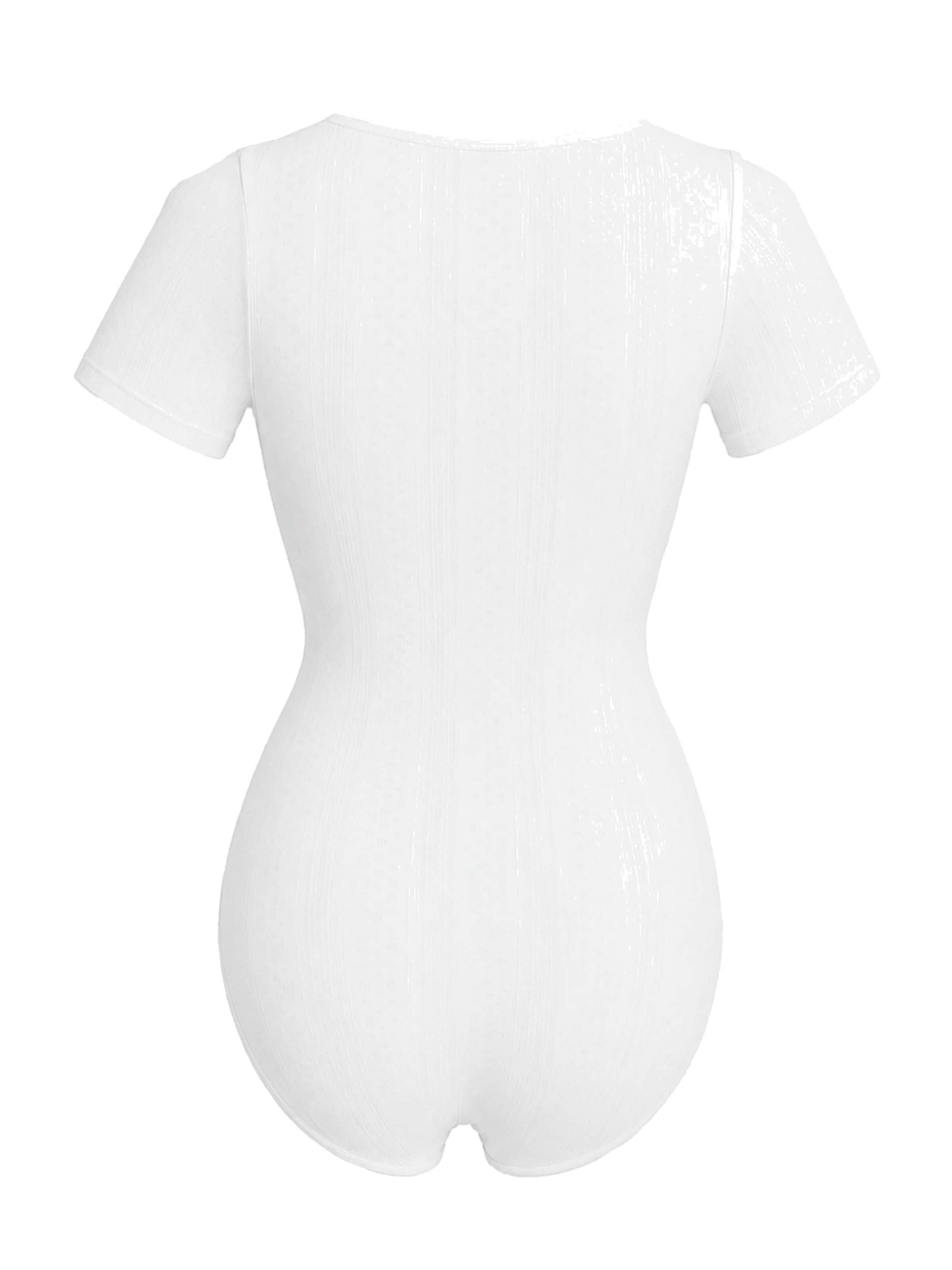 cfabBodi za oblikovanje 'T-Shirt Bodysuit Sculpting Shapewear with Briefs' - bijela boja