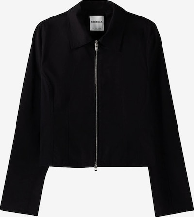 Bershka Prechodná bunda - čierna / šedobiela, Produkt