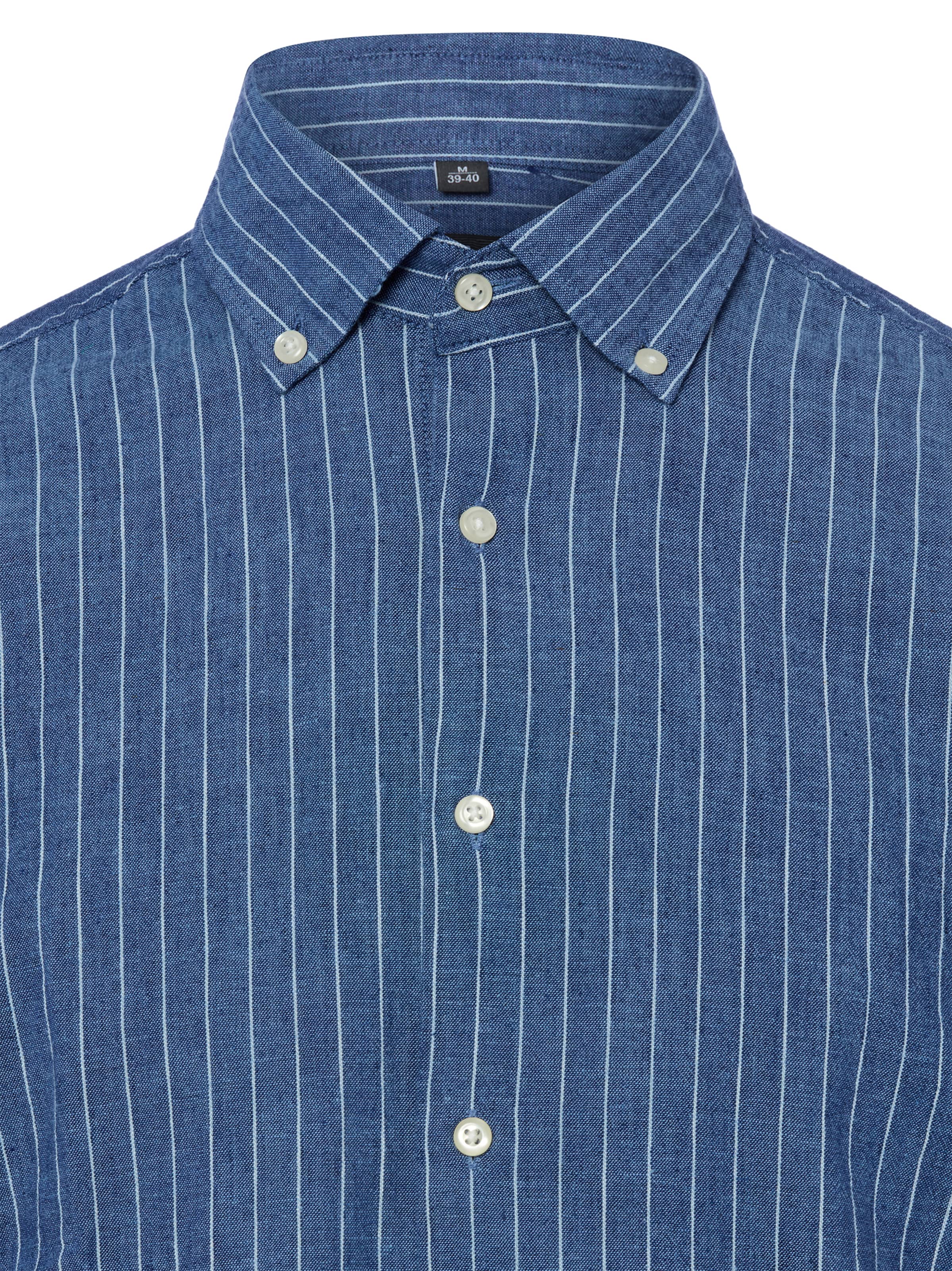 Nils Sundström Slim fit Overhemd in Blauw