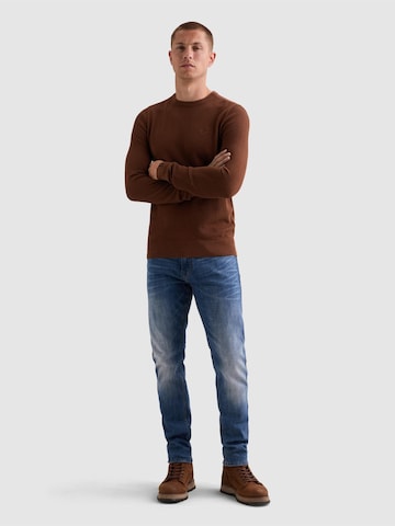 PME Legend Sweter 'Pullover in cotton/modal with crewneck' w kolorze brązowy