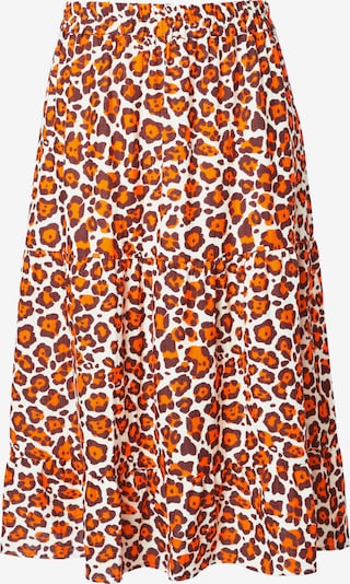 Ulla Popken Rock in 42-44 in braun / orange / weiß, Produktansicht