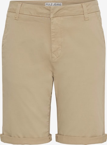 Pantalon 'Bonnie' Pulz en beige : devant