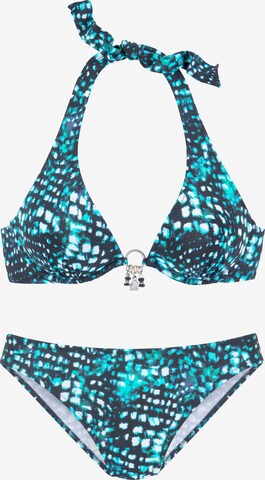 BRUNO BANANI Bikini in Blue: front