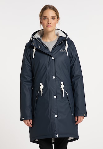 ICEBOUND Between-Seasons Coat in Blue: front