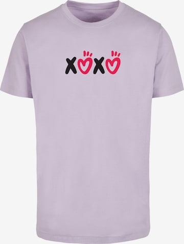 Merchcode T-Shirt 'Valentines Day - Xoxo' in Lila: predná strana