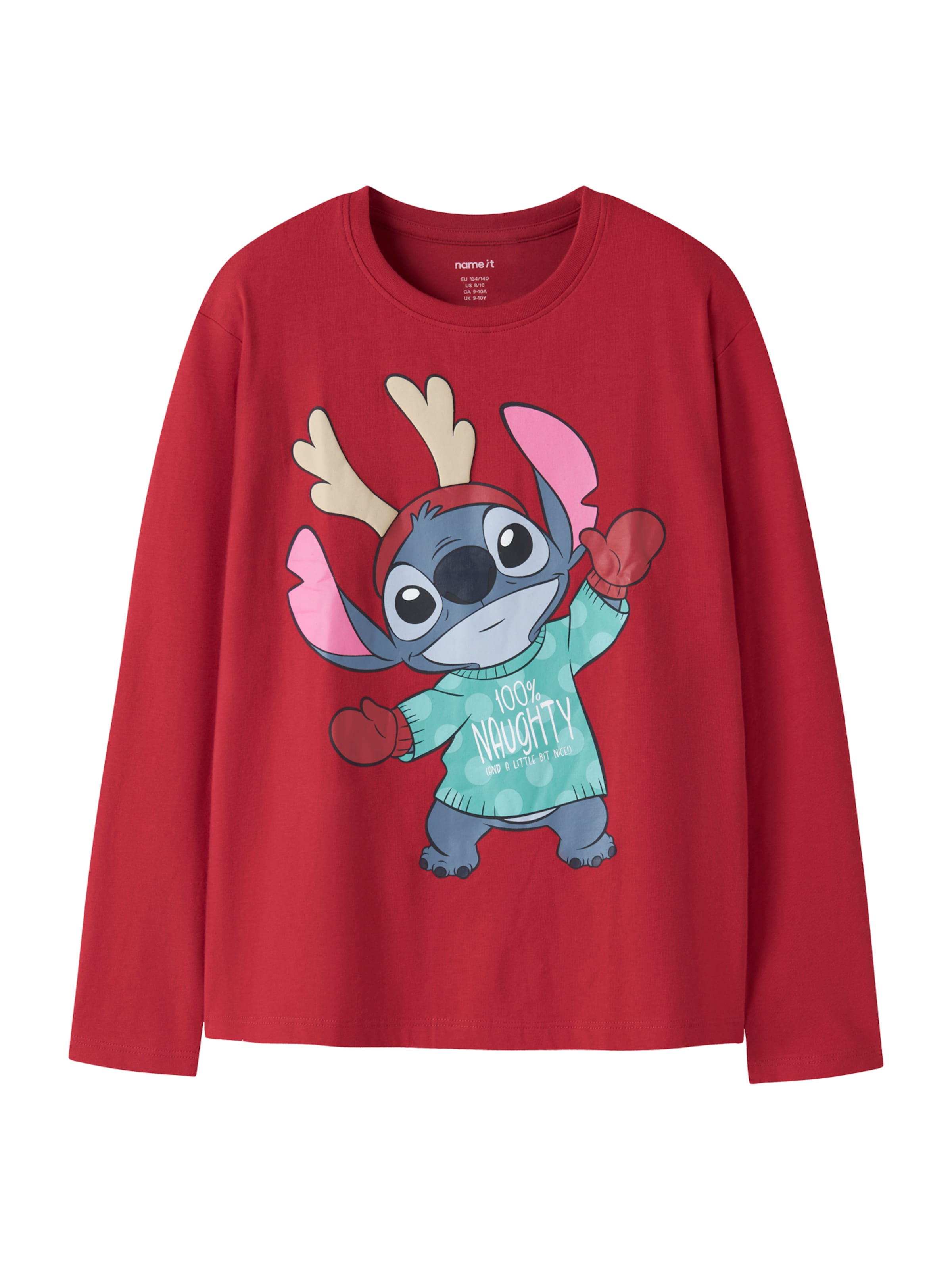 Tricou 'NKFSyra Stitch' de la NAME IT pe roșu: față