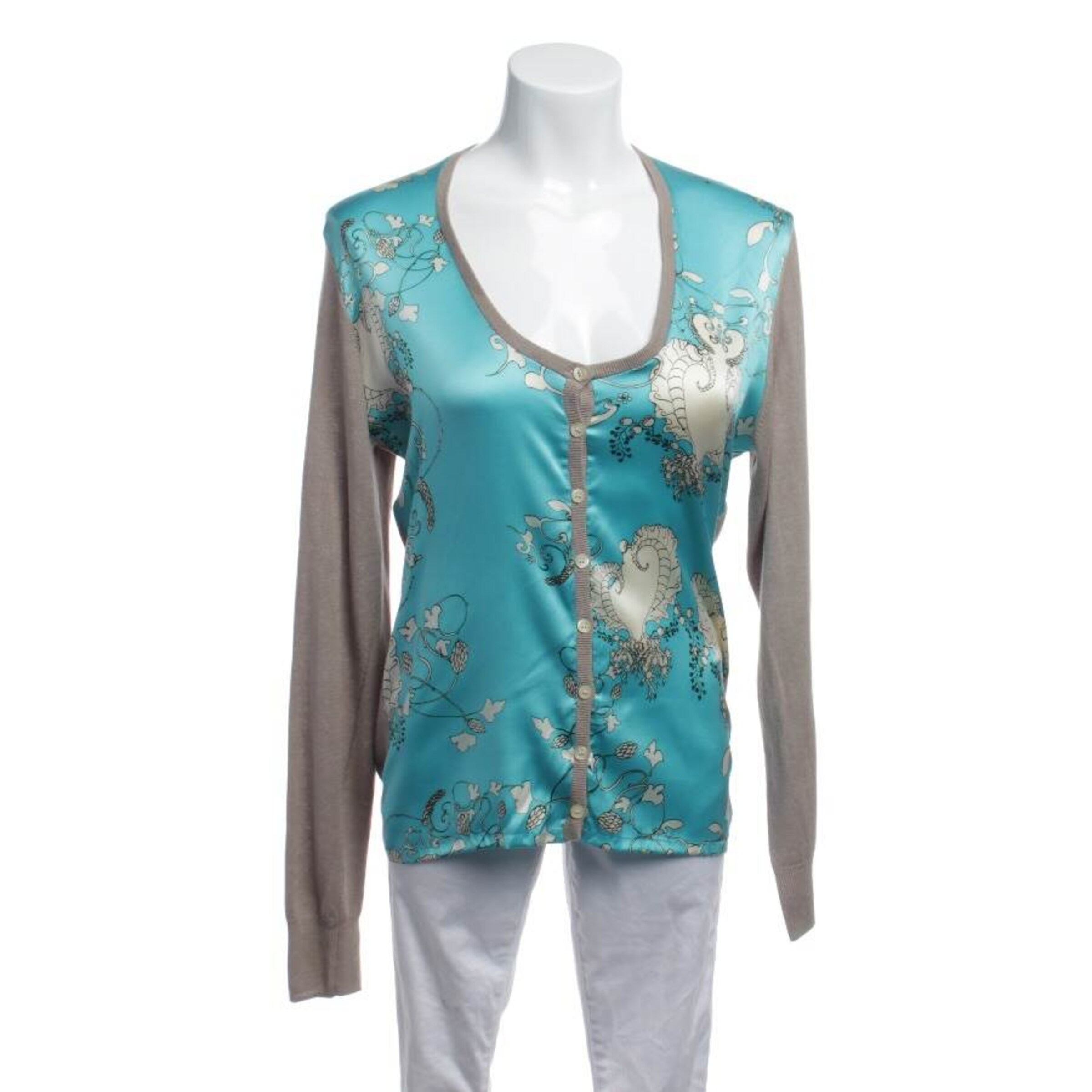 Allude Pullover / Strickjacke XL in Mischfarben: Vorderseite