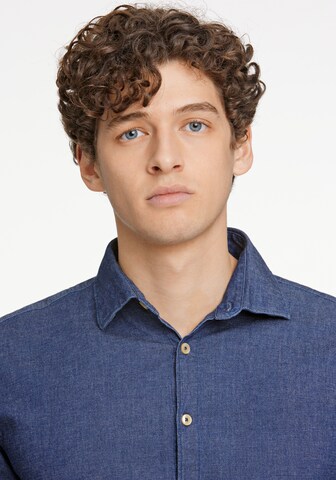 Lindbergh Slim Fit Hemd in Blau