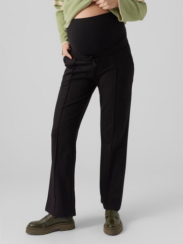 MAMALICIOUS Loose fit Trousers 'Lif' in Black: front