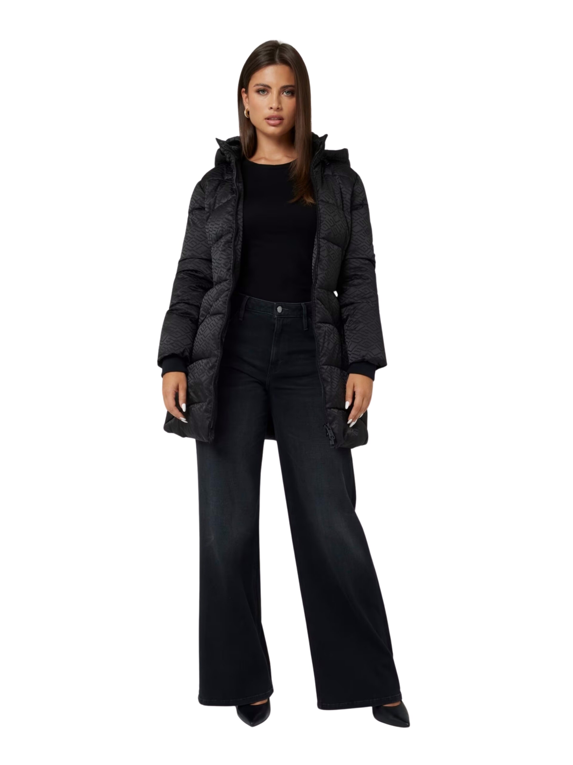 GUESS Winter coat 'SELINE' in Black: front