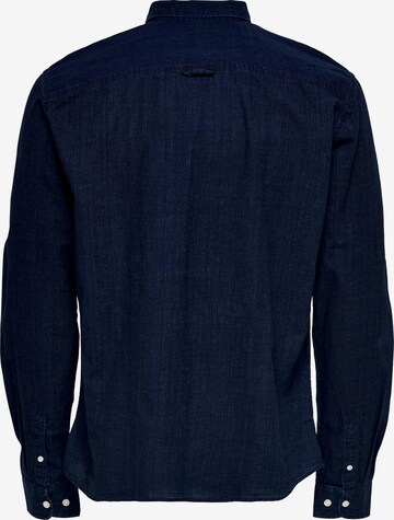 Coupe regular Chemise 'Tobin' Only & Sons en bleu