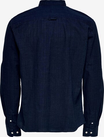Only & Sons Regular Fit Skjorte 'Tobin' i blå