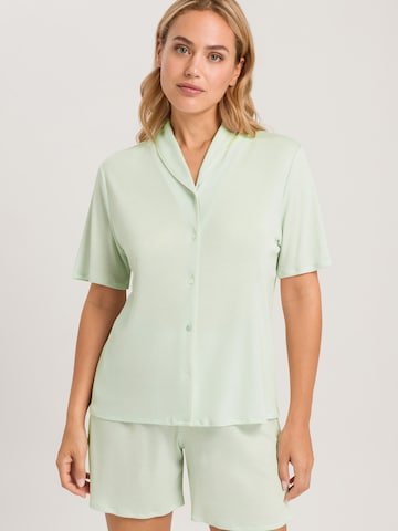 Hanro Short Pajama Set ' Natural Comfort ' in Green: front