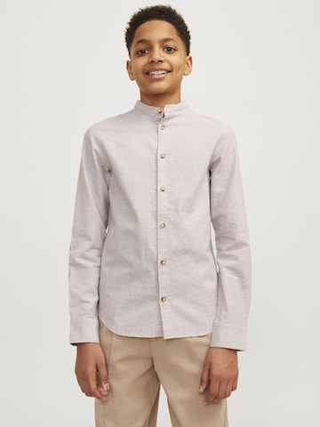 Coupe regular Chemise Jack & Jones Junior en beige : devant