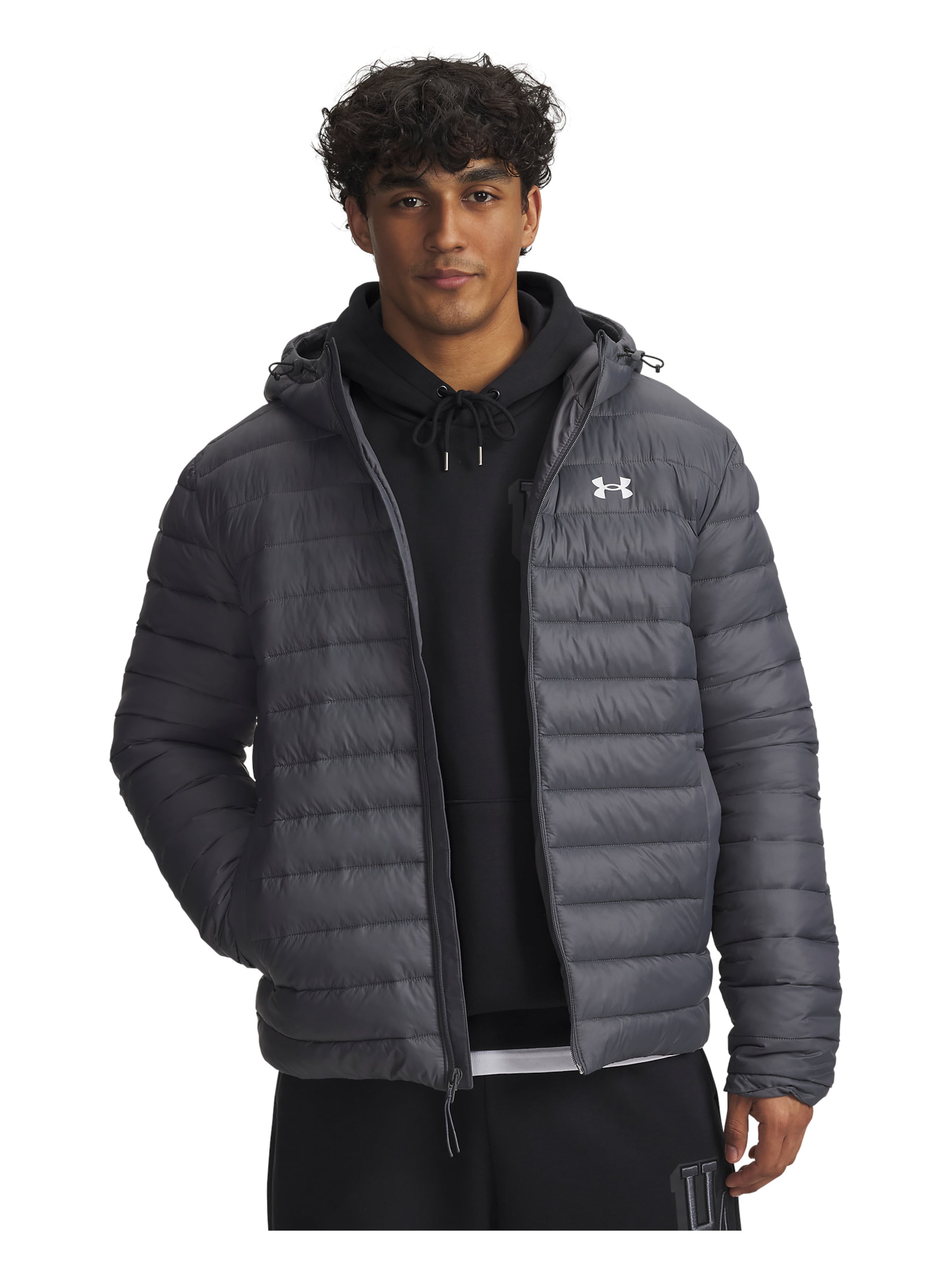 UNDER ARMOUR Winterjas in Grijs: voorkant