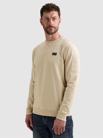 PME Legend Sweatshirt 'American Classic sweatshirt with flight pocket' in Beige: voorkant