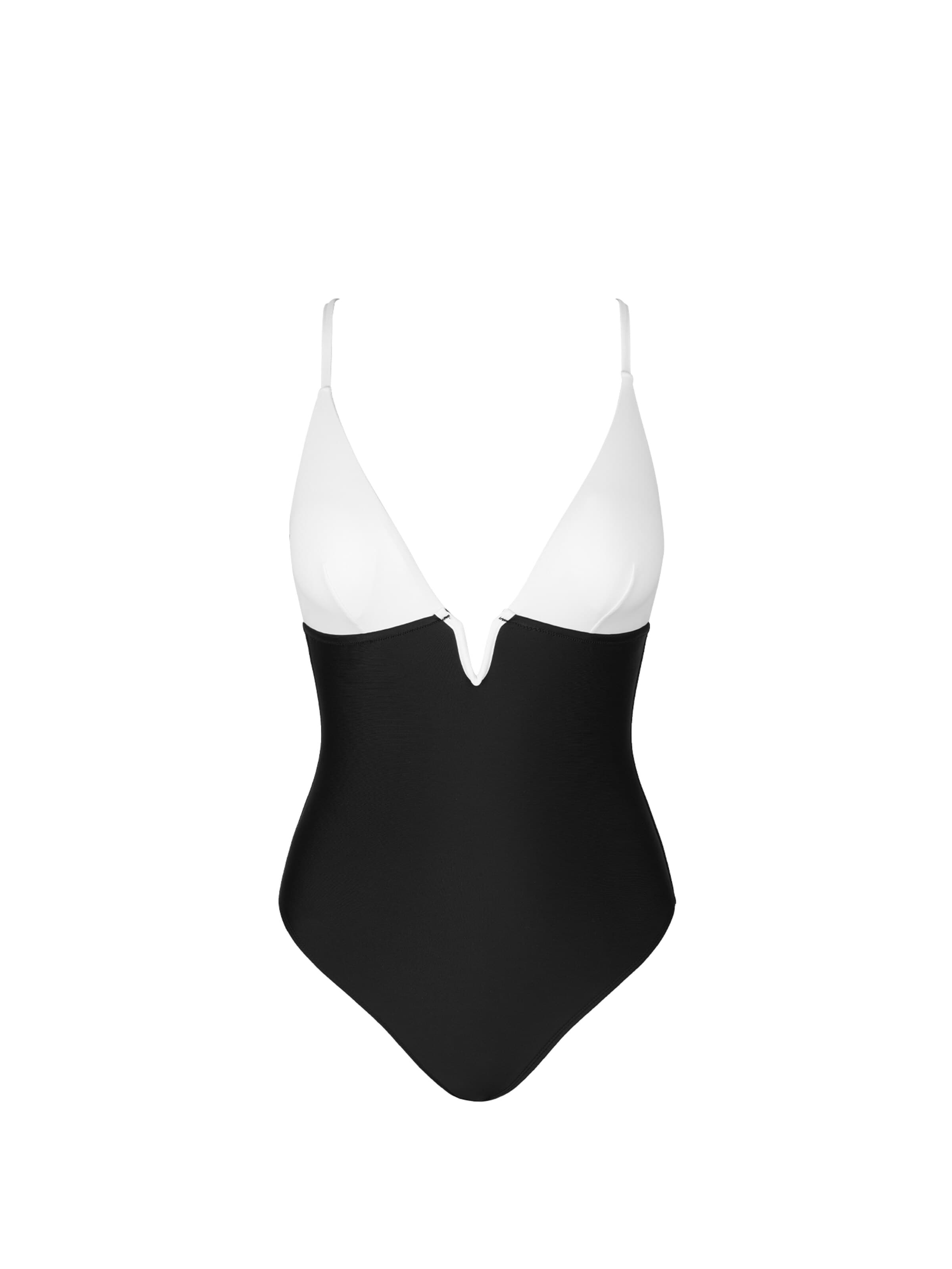 Cupshe Bralette Swimsuit in Black: front