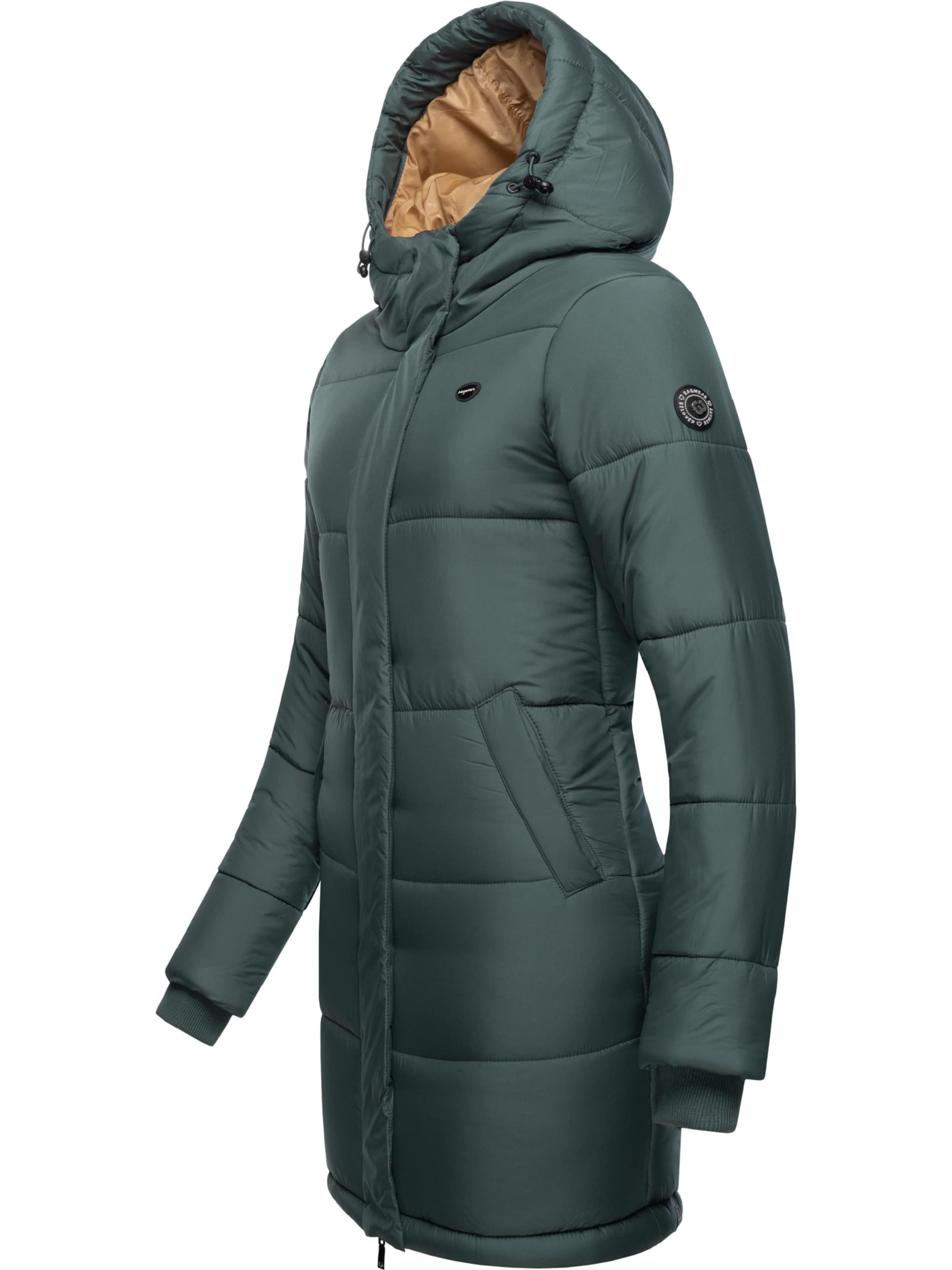 Ragwear Pitkä talvitakki 'Relive' värissä vihreä