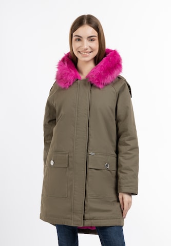 MYMO Winter parka in Green: front