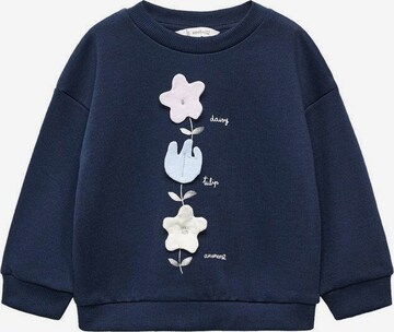 MANGO KIDS Sweatshirt 'FLOWER' i blå: forside