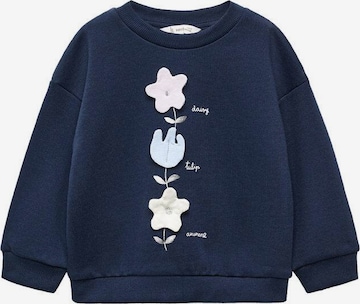 Sweat-shirt 'FLOWER' MANGO KIDS en bleu : devant