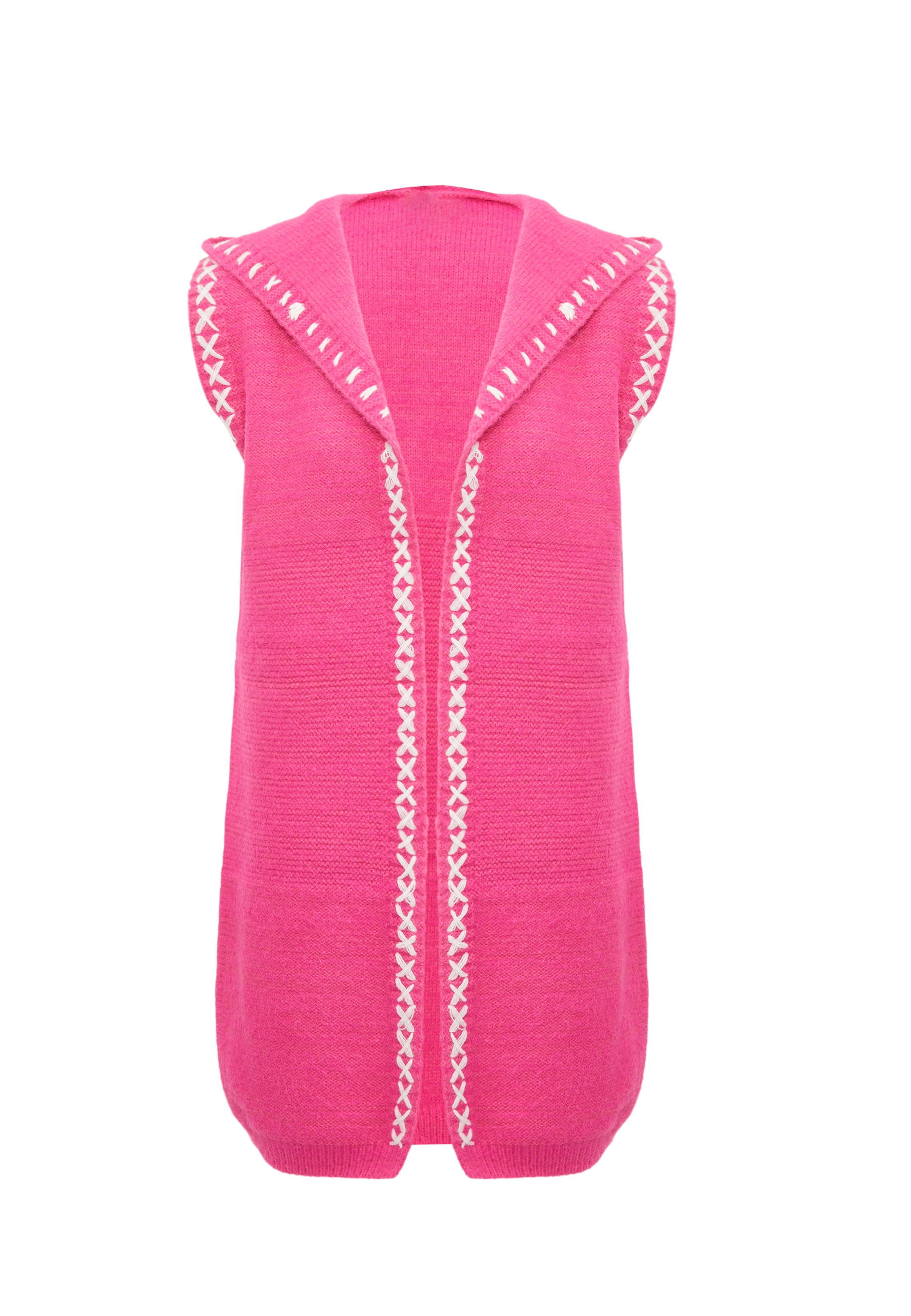 ebeeza Strickweste in Pink: Vorderseite