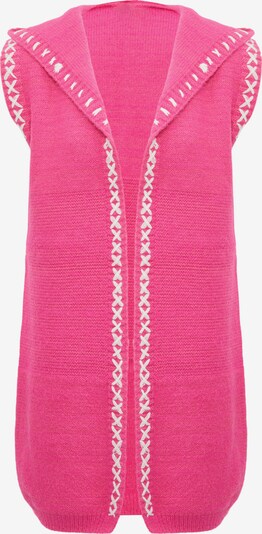 ebeeza Strickweste in pink / weiß, Produktansicht