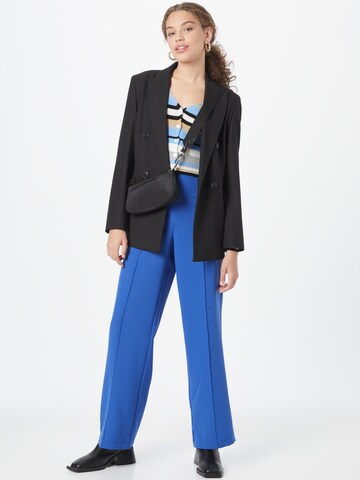 PIECES Wide leg Trousers 'PCBOZZY' in Blue