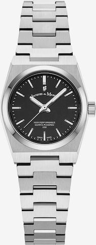 Montre à affichage analogique Jacques du Manoir en argent : devant