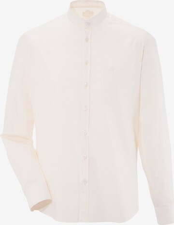 HAMMERSCHMID Traditional Button Up Shirt in Beige: front
