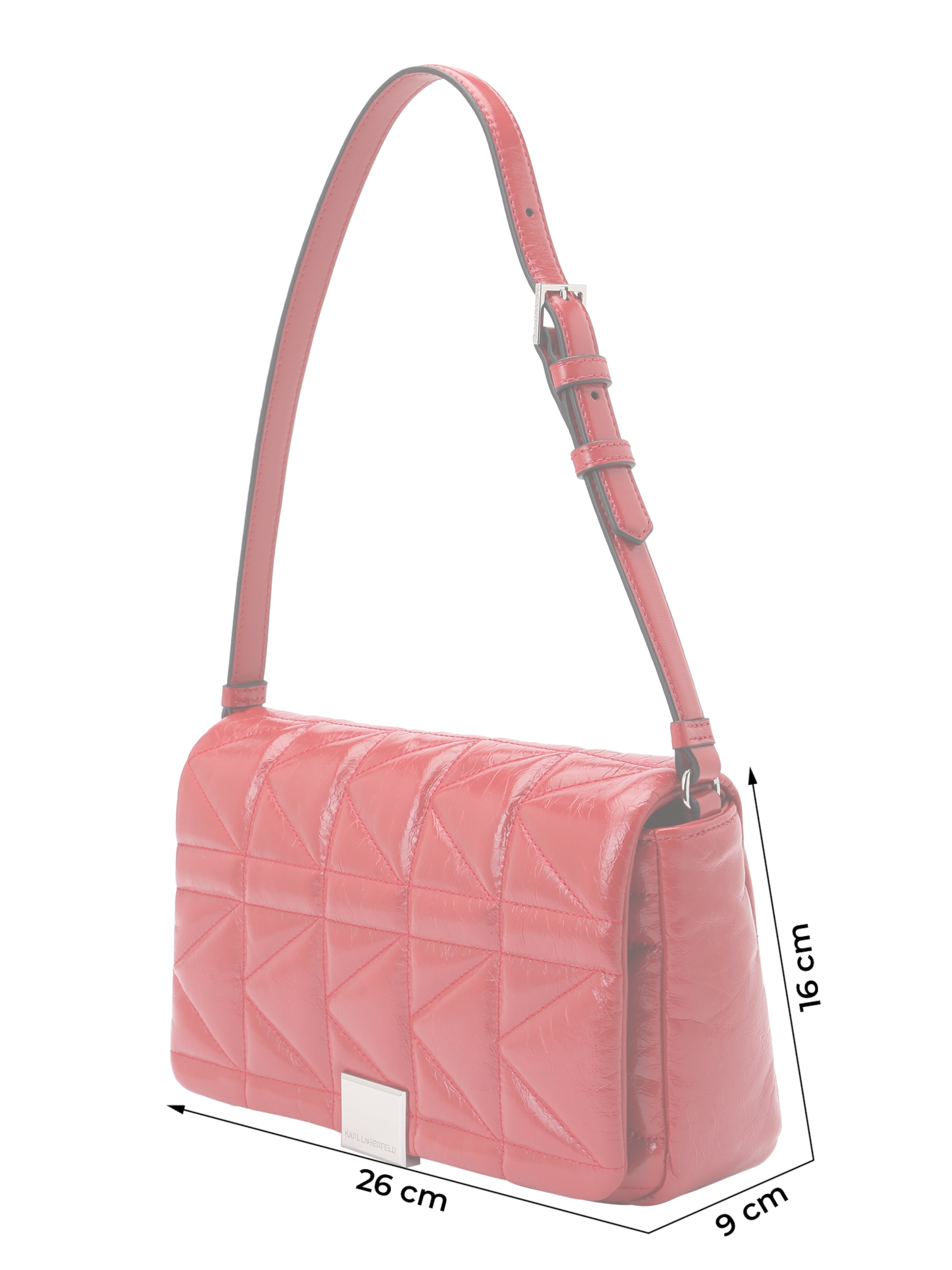 Karl Lagerfeld Axelremsväska i röd, Produktvy