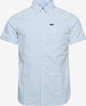 Superdry Button Up Shirt 'Oxford' in Blue: front