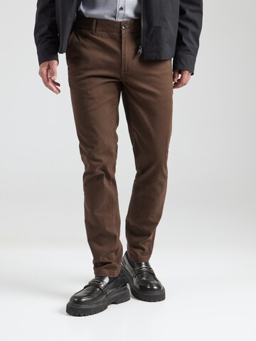 SCOTCH & SODA - Slimfit Pantalón chino 'Seasonal Core - Mott' en marrón: frente