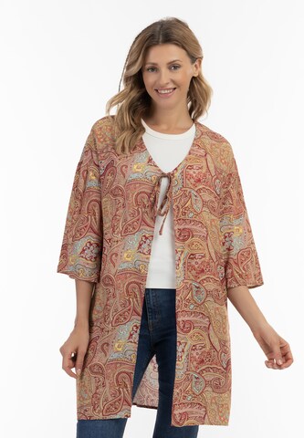 usha FESTIVAL - Kimono em bege: frente