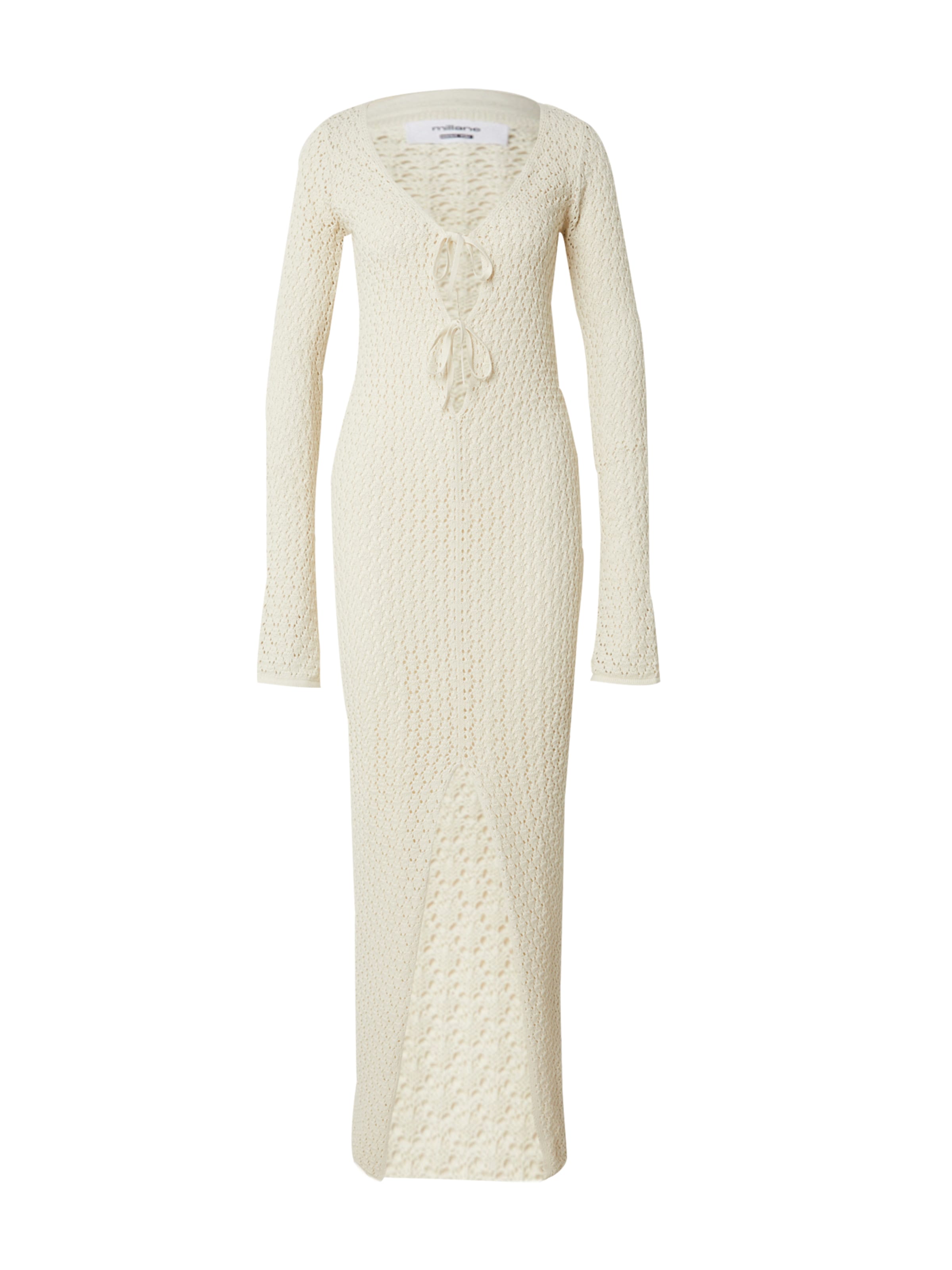 millanePletena haljina - bijela boja: prednji dio