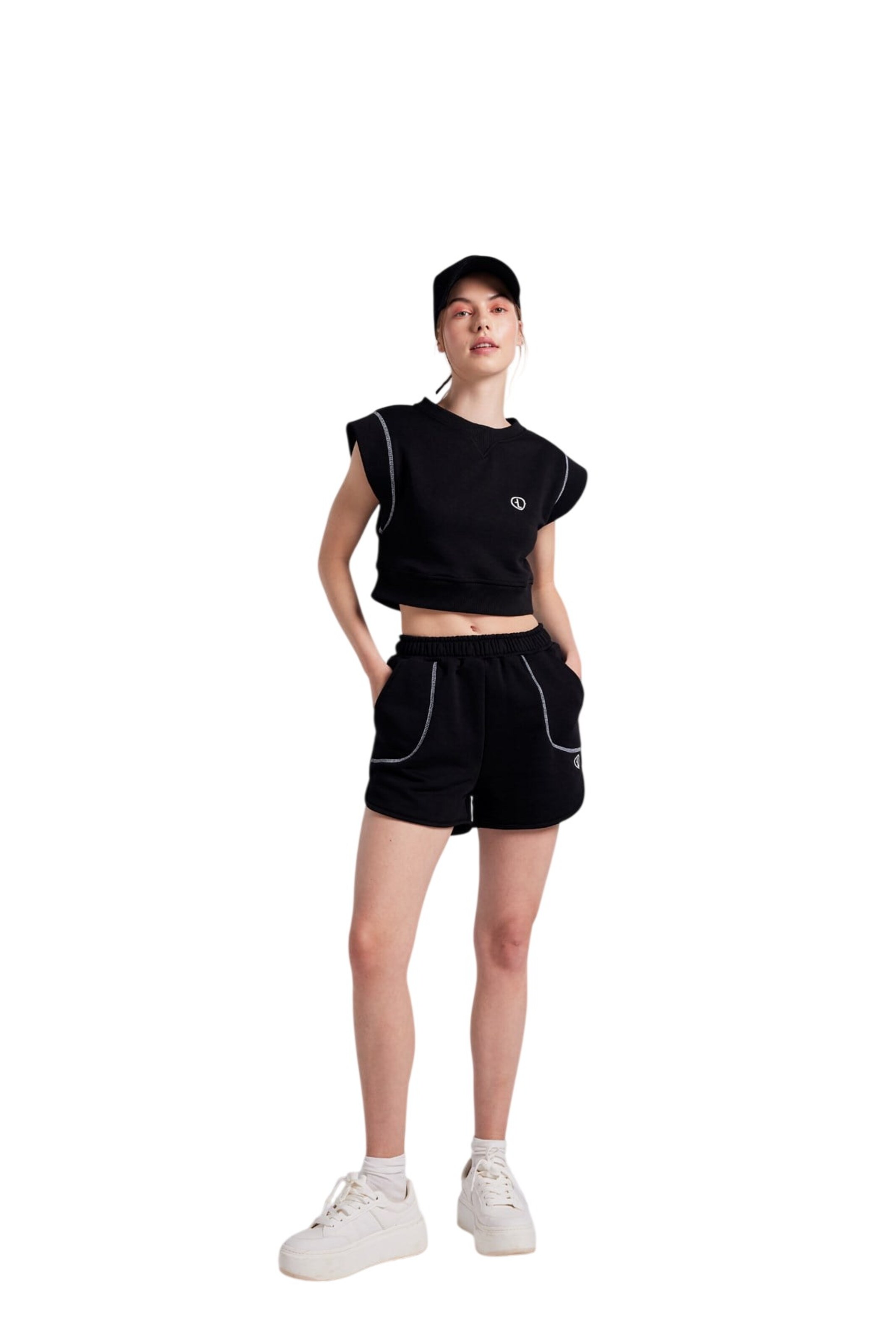 HOLLY LOLLY Sweatshirt in Zwart: voorkant